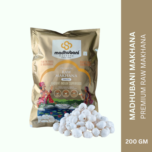 [GDG_200_PU1_6A] GOLD - Madhubani Makhana | Premium Raw Plain Phool Makhana | Large Size | 6+